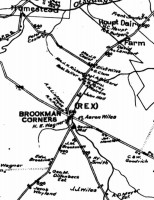 1905 Map of the Hamlet of Brookman Corners in Minden, New York